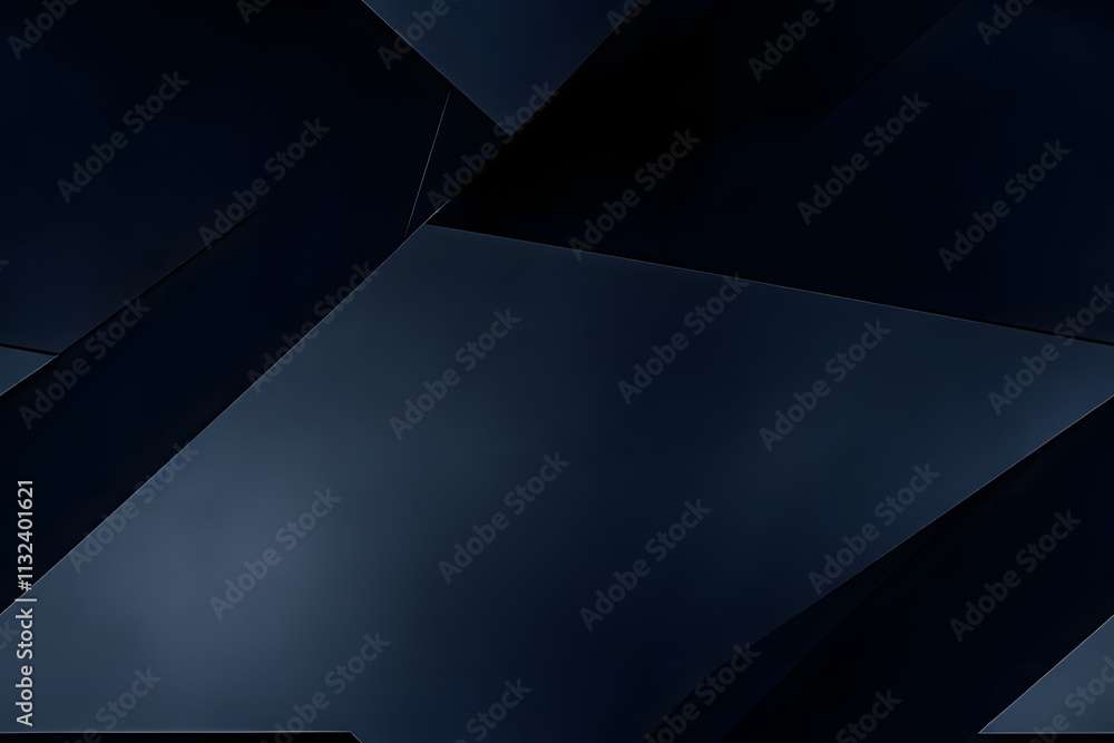 Canvas Prints black dark blue abstract modern background. geometric shape. line angle diagonal triangle 3d. gradie