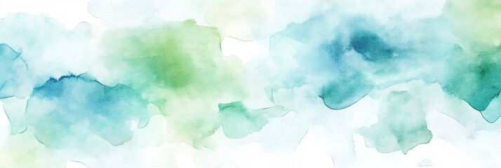 Fototapeta premium Abstract blue and green watercolor background with copy space, blurred texture for design elements.