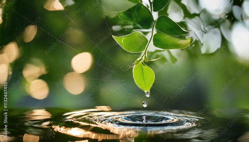 Poster ripple effect an abstract representation of concentric circles expanding outward, symbolizing the in