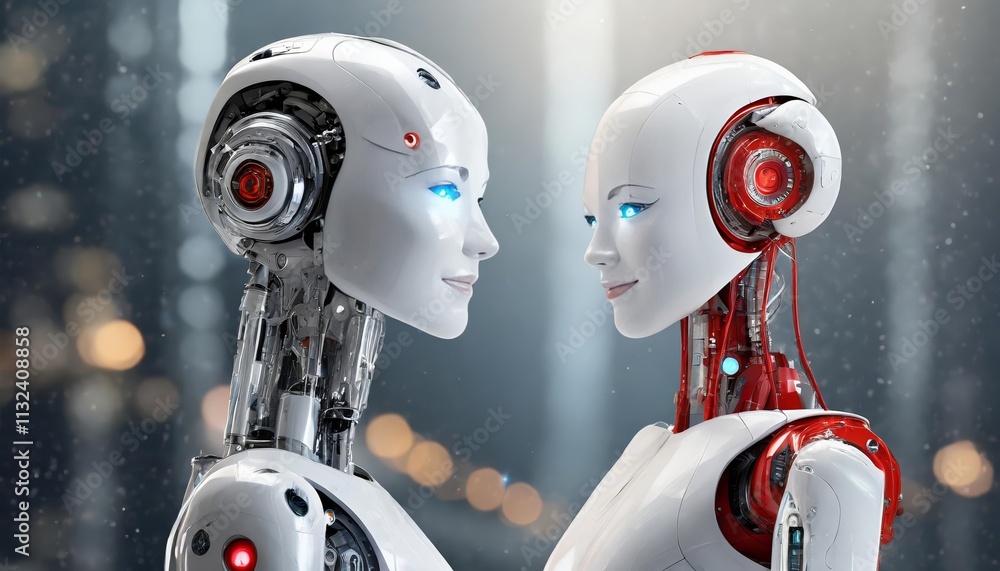 Poster robot vs human generative ai an intriguing visual representation of the ongoing battle between artif