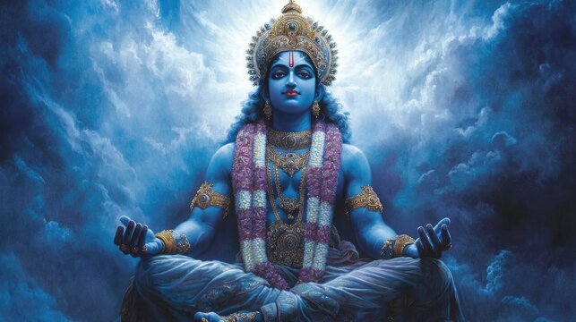 Vishnu is the god of Preservation, the great maintainer who often appears in various incarnations avatara to provide salvation for humanity Some of his best-known avatars who are tremendously pop. AI.