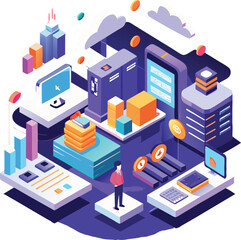 Obraz premium 3D Isometric Illustrations - Modern and Stylish Design Assets