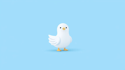 Fototapeta premium Peaceful Dove 3D Render 