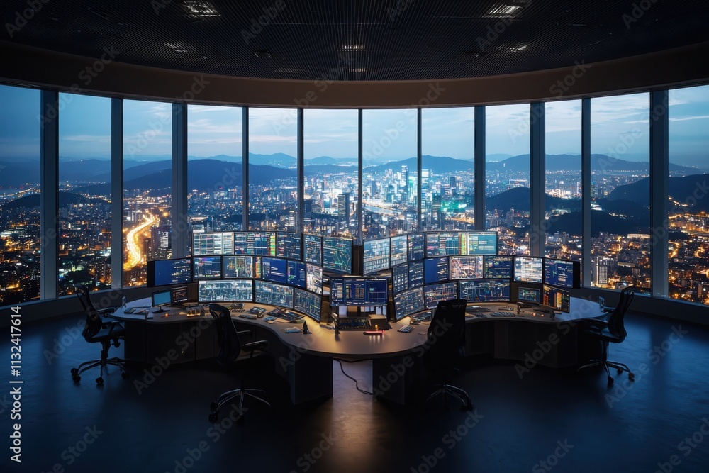 Poster smart grid control center energy distribution monitoring dashboard for effective analytics