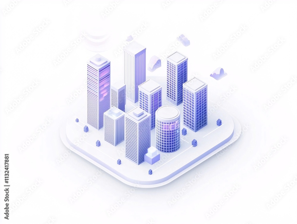 Poster smart city infrastructure with iot devices and data analytics