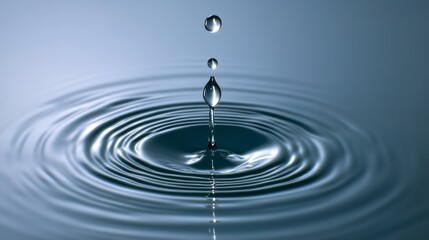Water Drop Impact  Ripples  Clean Liquid  Abstract Background