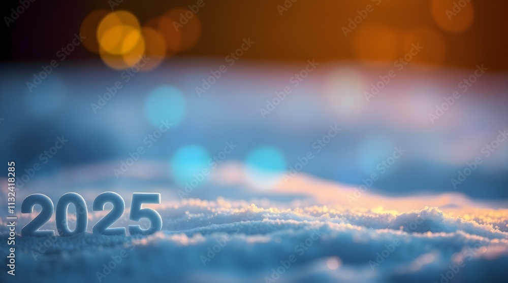 Poster A pair of 3D white numbers 