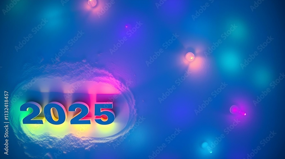 Poster A pair of 3D white numbers 