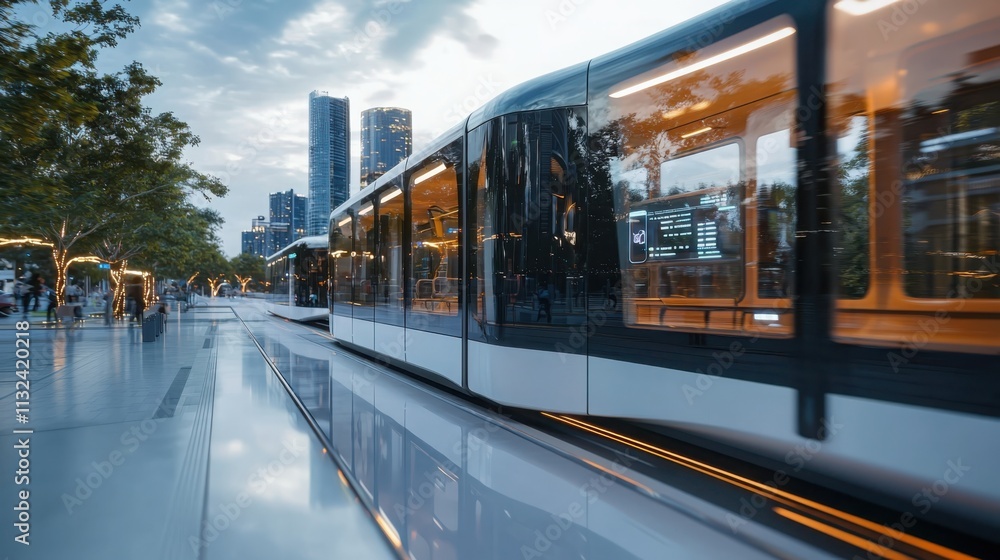 Poster autonomous buses and real-time tracking in an innovative urban transportation hub for efficient tran