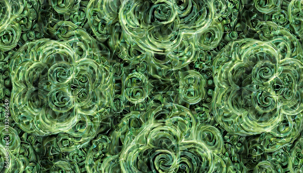 Poster seamless modern abstract background with green swirls a futuristic design element for creative proje