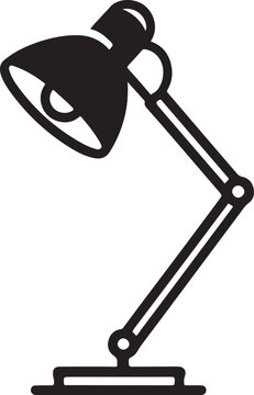 recommend clip art: silhouette Vector table lamp