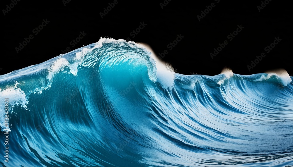 Poster shimmering oceanic dreams abstract futuristic d texture of waves frozen in time a captivating visual