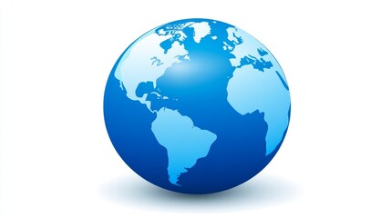 Obraz premium Blue Earth Globe World Map Global Business Concept