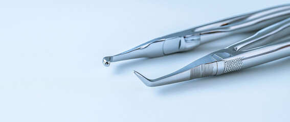 Two precision dental tools on a light background.