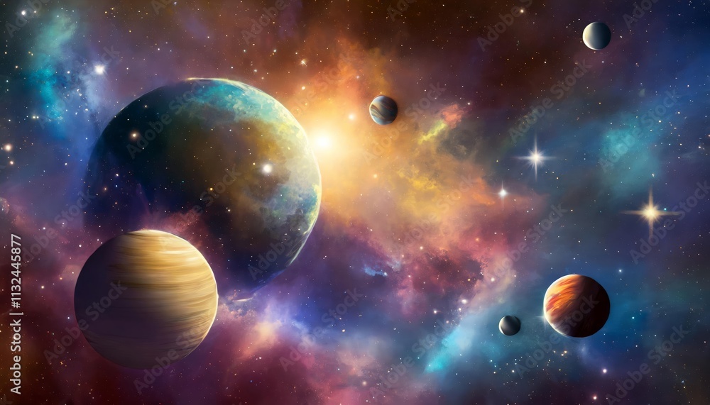 Poster celestial dreamscape a surreal journey through the nebula a generative ai artwork capturing the enig