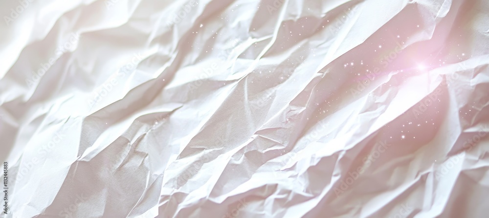 Poster Abstract Background of Softly Crumpled Parchment Texture with Delicate Sparkle and Glowing Light
