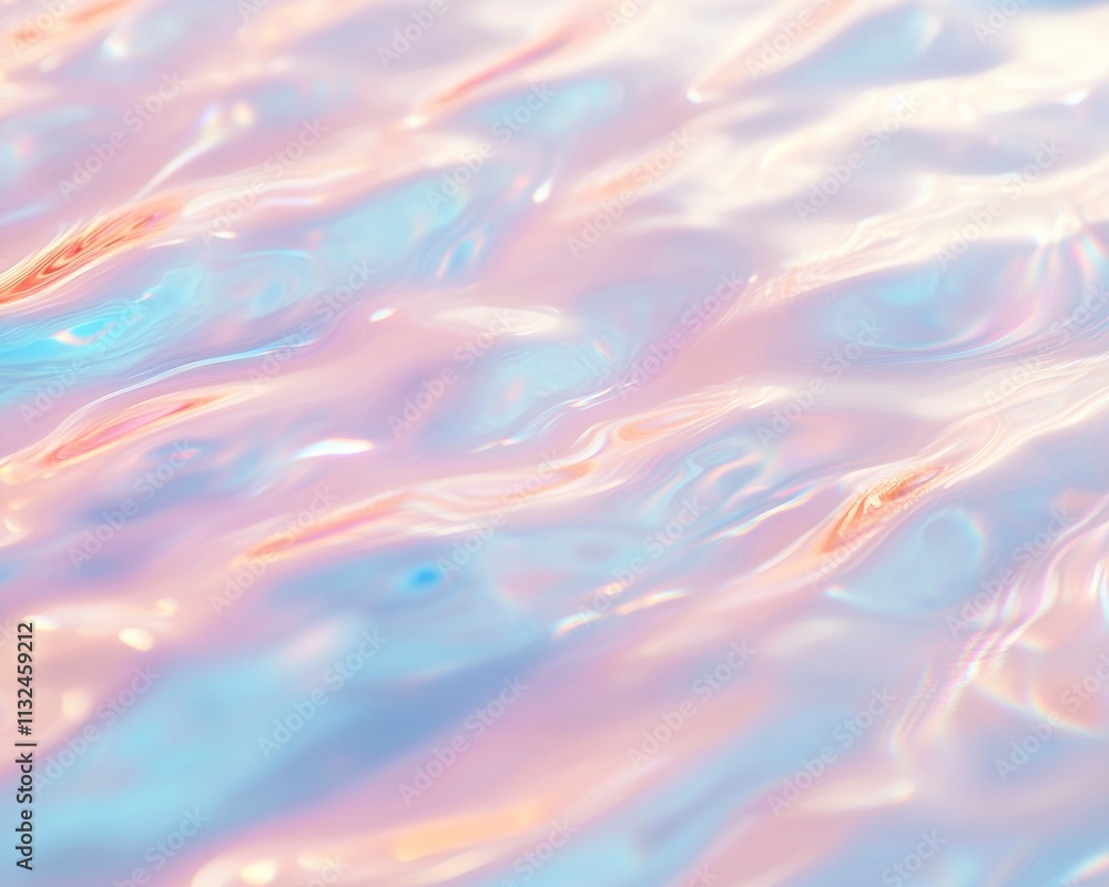 Poster Pastel Liquid Gradients Creating Abstract Macro Textures in Soft Focus