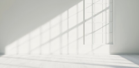 Fototapeta premium An industrial interior background template featuring a modern, concrete room with an abstract, empty design and a ceiling skylight - 3D illustration.