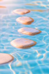 Dreamy Ripples Over Stones Heritage Reflections in Serene Waters