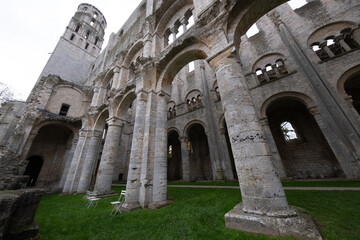 Abbey ruins of Jumièges, dating from the early first millennium and located in France.