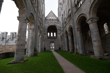 Abbey ruins of Jumièges, dating from the early first millennium and located in France.