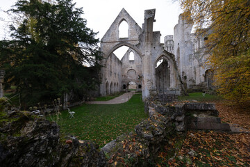 Abbey ruins of Jumièges, dating from the early first millennium and located in France.