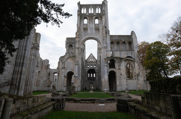 Abbey ruins of Jumièges, dating from the early first millennium and located in France.
