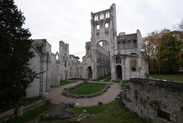 Abbey ruins of Jumièges, dating from the early first millennium and located in France.