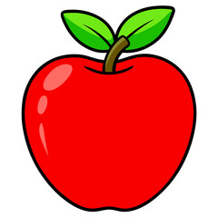 apple fruits vector white background