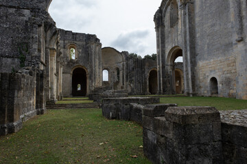 Fototapeta premium Abbey ruins of Sauve-Majeure, dating from the early first millennium and located in France.
