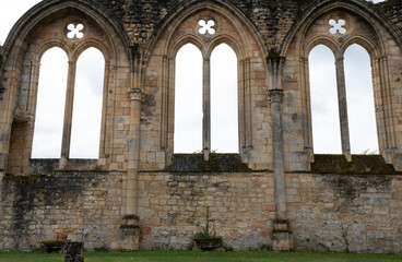 Fototapeta premium Abbey ruins of Sauve-Majeure, dating from the early first millennium and located in France.