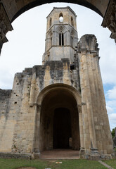 Obraz premium Abbey ruins of Sauve-Majeure, dating from the early first millennium and located in France.