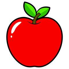 apple fruits vector white background