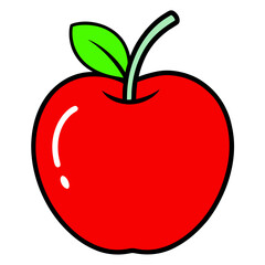 apple fruits vector white background