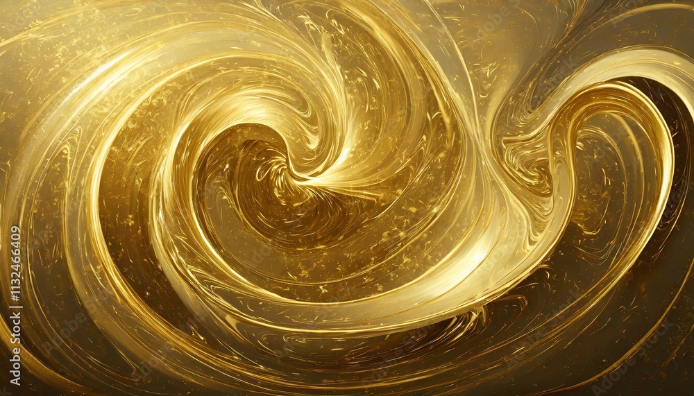 Poster swirling golden background a captivating abstract design featuring luxurious gold tones and fluid pa