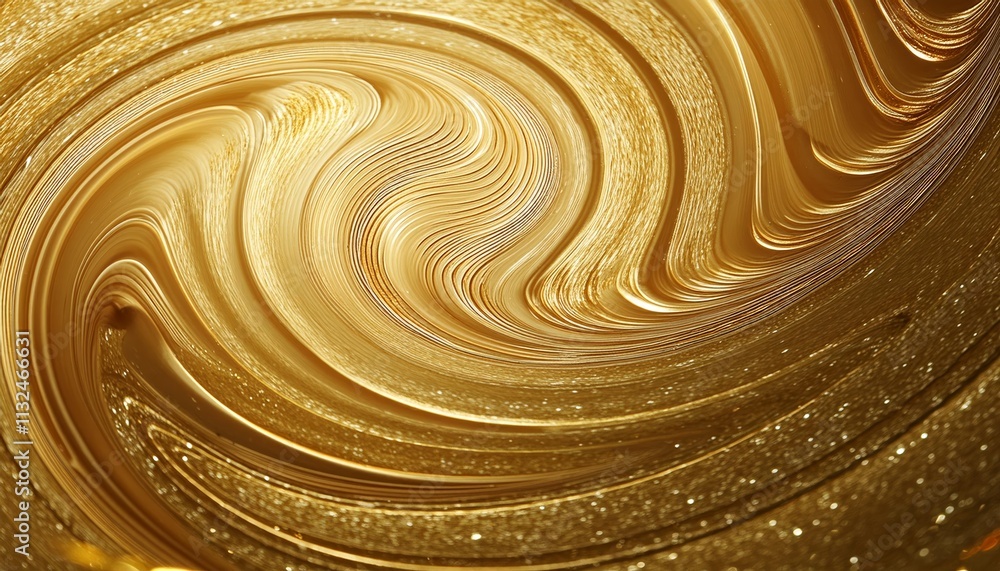 Poster swirling golden background a captivating abstract design featuring rich golden hues and dynamic patt