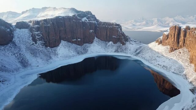 Winter view of Changbai Mountain Tianchi