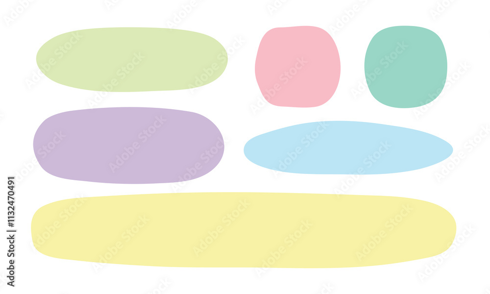 Poster colorful abstract blobs. vector illustration on white background