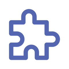 Obraz premium A stylized abstract image depicting a blue puzzle piece with a unique irregular shape.