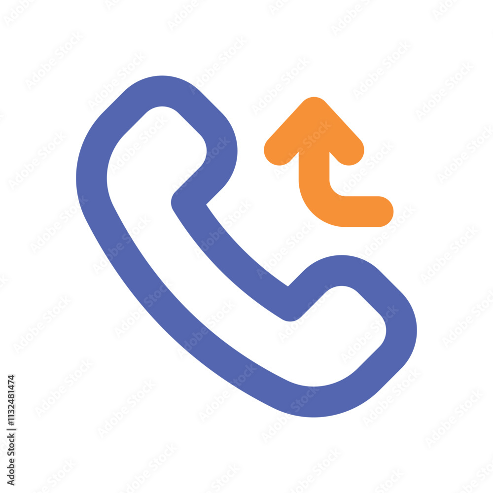 Poster an abstract image featuring a pixelated blue looping shape and an orange block-like element.
