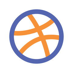 Obraz premium A digital abstract image featuring an orange starburst inside a blue circular frame.