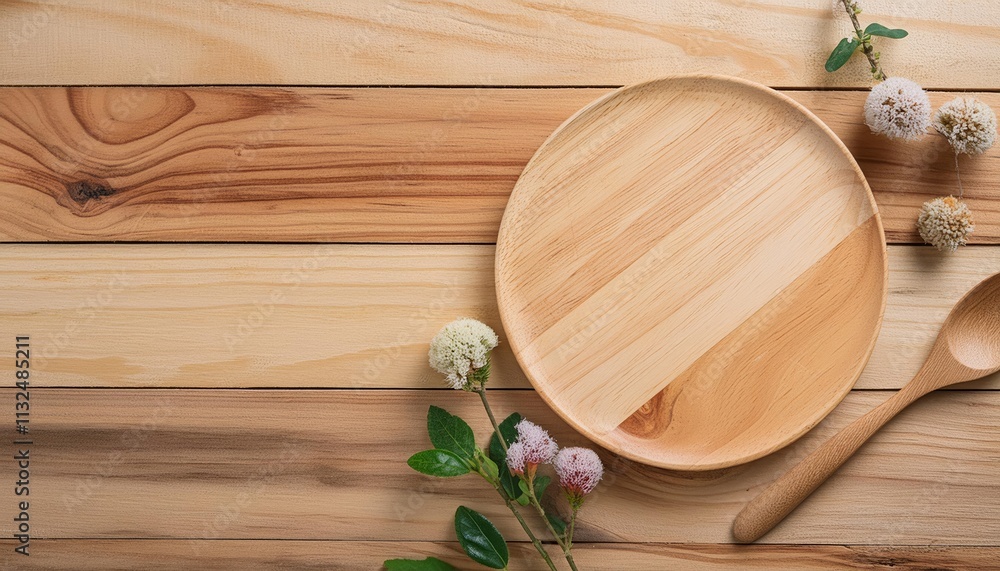 Poster top view of wood texture background with empty space for product display perfect for showcasing your