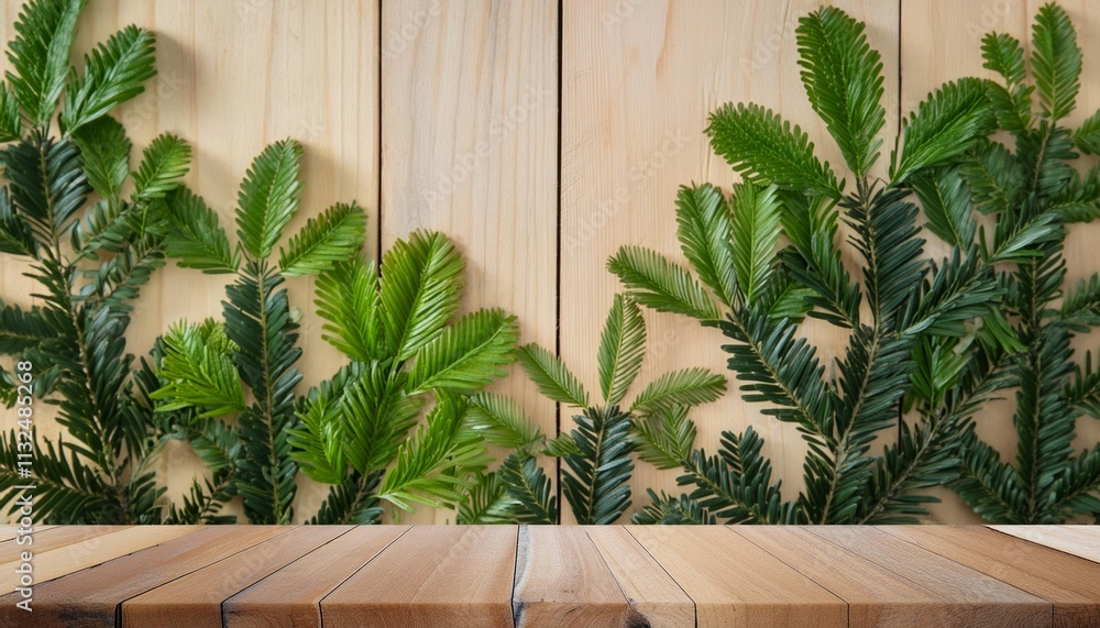 Poster Top View of Wood Texture Background with Empty Space for Product Display Ideal for Showcasing Your Items in a Natural and Rustic Setting
