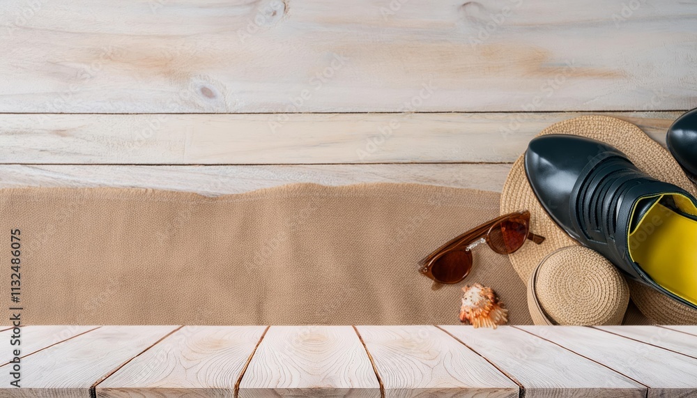 Aufkleber top view of wood texture background with empty space for product display ideal for showcasing your i