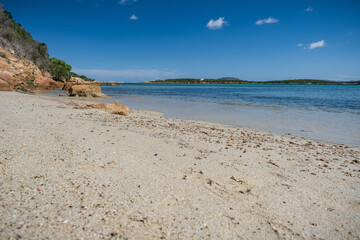 Mediterranean seascape of Gallura coast in northern Sardinia island, Italy