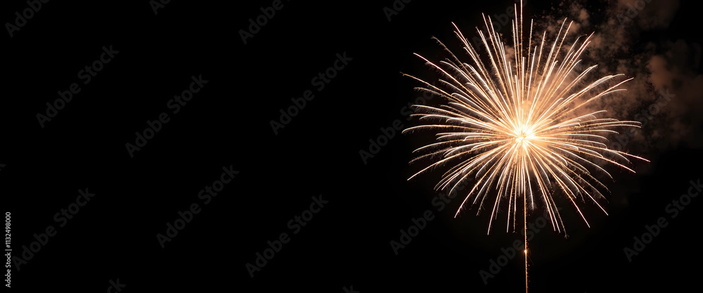 Aufkleber a brilliant firework lights up the dark sky, creating a stunning display of colors and patterns, gen