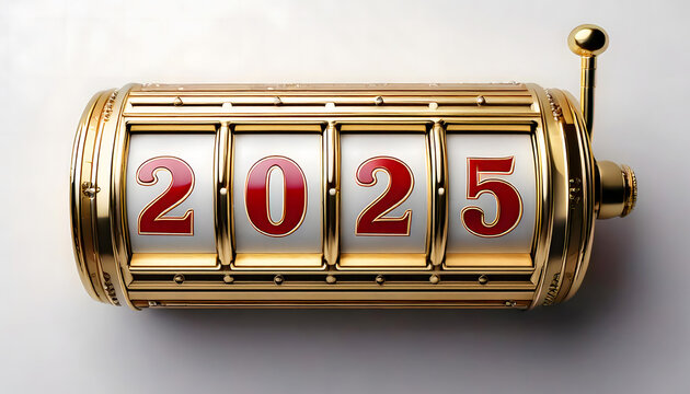 Image of 2025 with slot machine motif