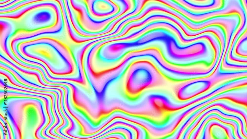 Poster an abstract and colorful waves pattern that showcases beautiful pastel shades and tones