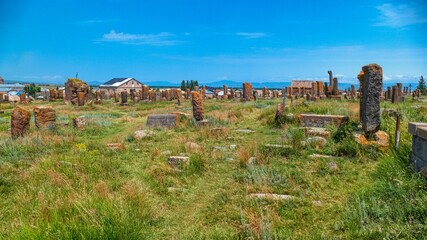 traditional grave stone in armenia