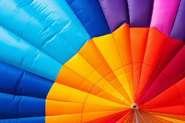 Fototapeta premium Excited positive happy parachutist in free fall over blue sky. ai generative picture collage
